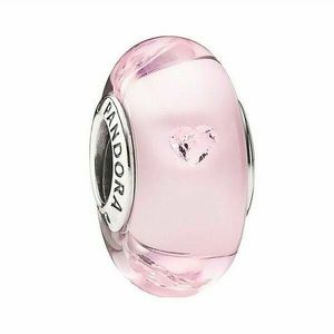 Brand new Pandora pink heart murano charm